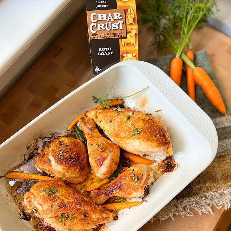 Char Crust Dry-Rub Seasoning, Rotisserie Roast, for Chicken, Prime Rib,
