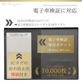 HoPeople Car Verification Case, Car Verification Holder, Electronic Vehicle Verification Case, New Standard, Electronic Vehicle Verification Case, Includes Responsibility Pocket (Black)