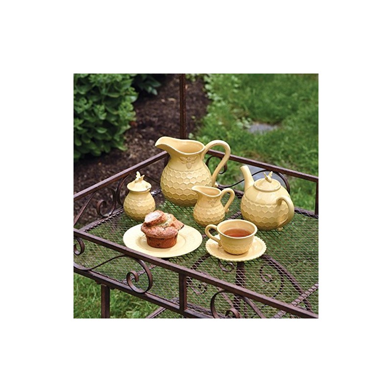 Boston International Embossed Ceramic Salt and Pepper Shakers, 2-Piece Set,