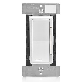 Leviton DDM06-1LZ Decora Digital Dimmer Switch for Magnetic Low Voltage, Dimmable LED, Halogen and Incandescent Bulbs, White with Ivory and Light Almond Faceplates