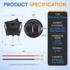 10 Pack 12V Round Rocker Switch SPST 20mm Mini Toggle