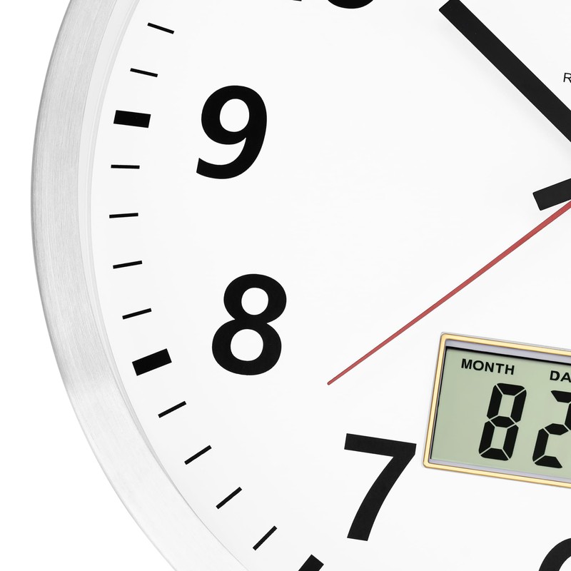 Foxtop Wireless Digital Wall Clock 30 cm Kitchen Clock Radio