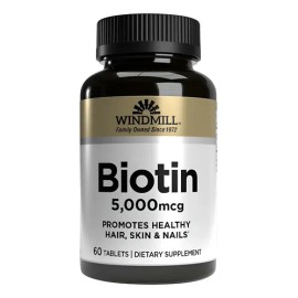Biotina 5,000 Mcg 60 Tabs Windmill Es