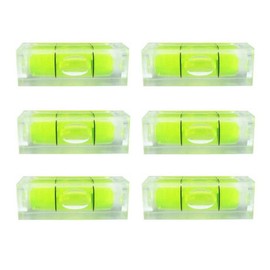 6PCS Small Bubble Level Frame Mural Hanging 10x10x29mm Mini Square Spirit Level Picture Hanging Levels Mark Measuring Instruments Layout Tools