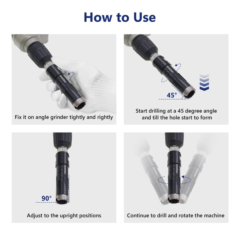 Diamond Core Drill Bits for Hard Stone Concrete Granite Marble,
