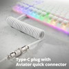 GunMjo Pro Custom Coiled USB C Cable for Gaming Keyboards,