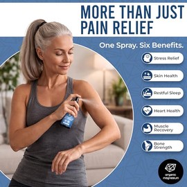 Spray de aceite de magnesio orgánico para pies, cuerpo y sueño, niebla mineral pura | Fast-Absorbing Magnesium Body Spray, Mineral Mist for Muscle Rel