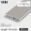 VHH 3 Set Light Gray Aluminum T-Shaped Molding,Metal T-Molding Trim