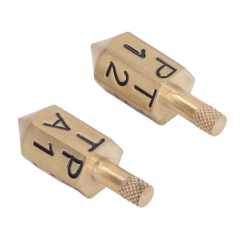 2PCS 6 Sides Rotary Dice with Shank Solid Metal Gyroscope