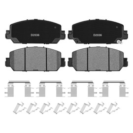 Forccord 4-PCS Front Ceramic Brake Pads Fit for 2017-2021 Honda CR-V Carbon Fiber Ceramic Brake Pads Replacement D2036 EHT2036H