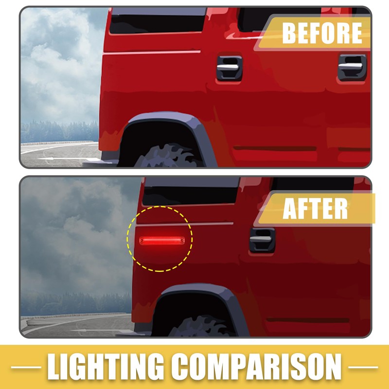 A ABSOPRO LED Side Marker Light 15114677 Rear Turn Signal