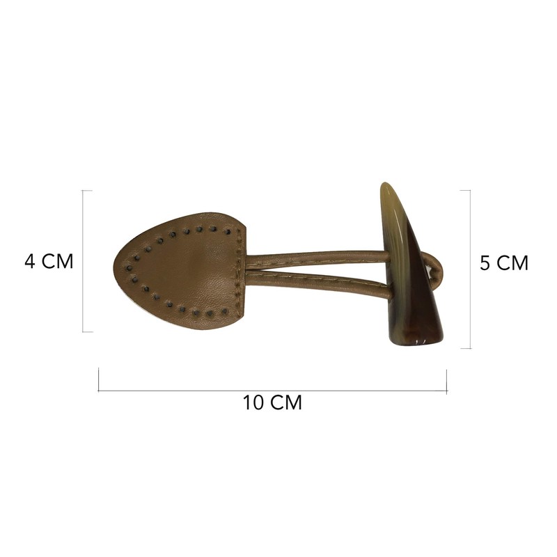 Button Toggle Imitation Leather Beige for Clothing and Montgomery