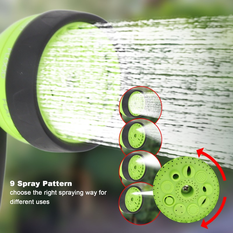 Garden Hose Nozzle Sprayer 9 Modes Water Spray Nozzle Slip