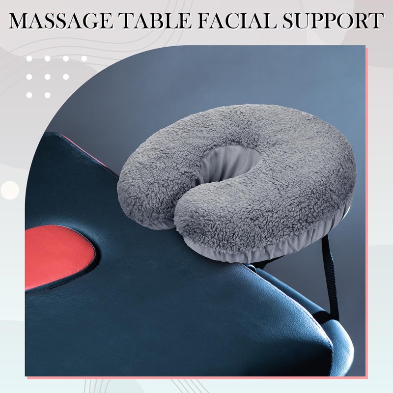 Mixweer 2 Pcs Massage Face Cradle Cover Fleece Massage Table