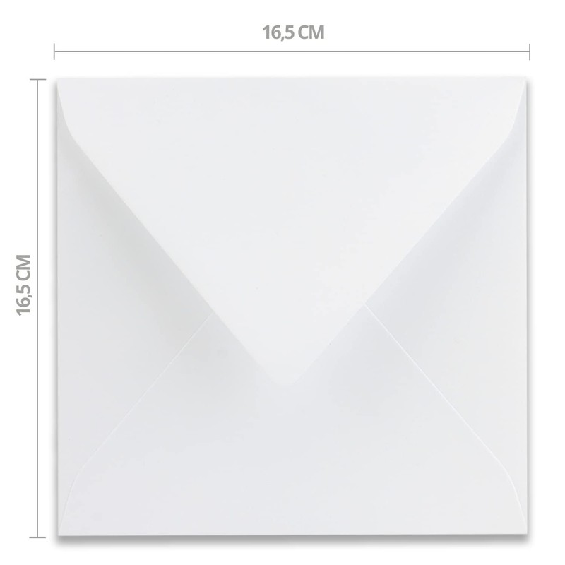"NEUSER PAPIER" 100 square envelopes Color: White Format: 16.5 x