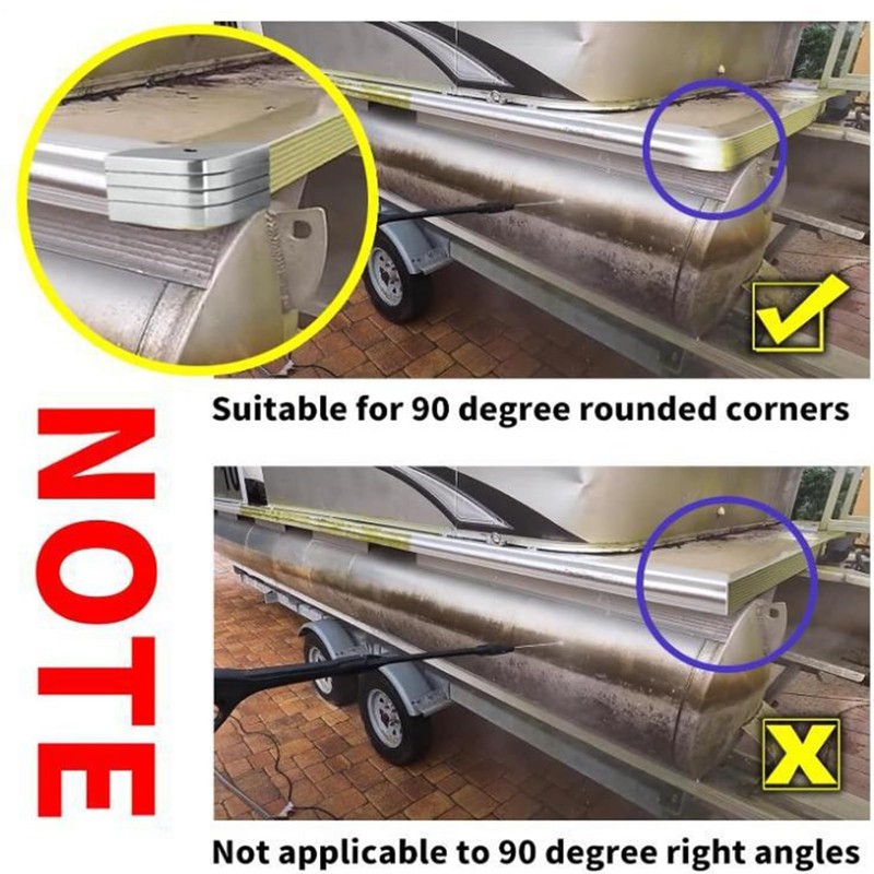 Pontoon Corner Caps,Aluminum Replacement Corner Caps | Dock Guards for