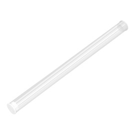 sourcing map Rigid Round Tubes 15 mm (0.6 Inches) x 16 mm (0.63 Inches) x 225 mm (8.8 Inches) with White Lid Pack of 2