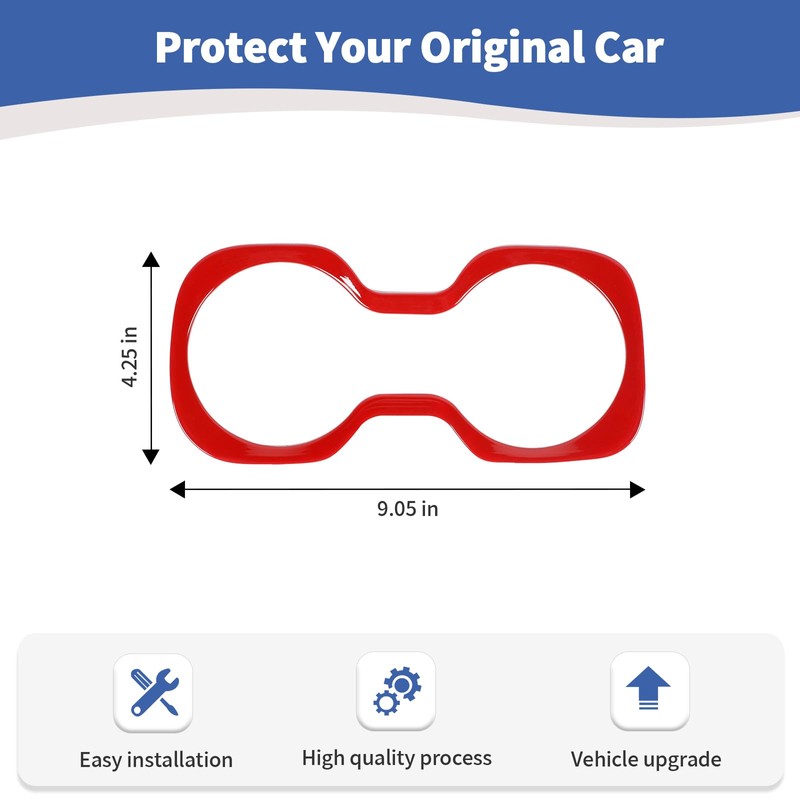 RT-TCZ for RAM Cup Holder Trim Cover Frame Red for