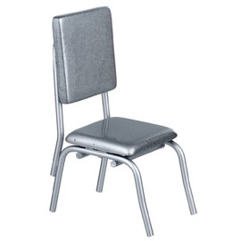 Dollhouse Miniature Silver Retro Diner Chair