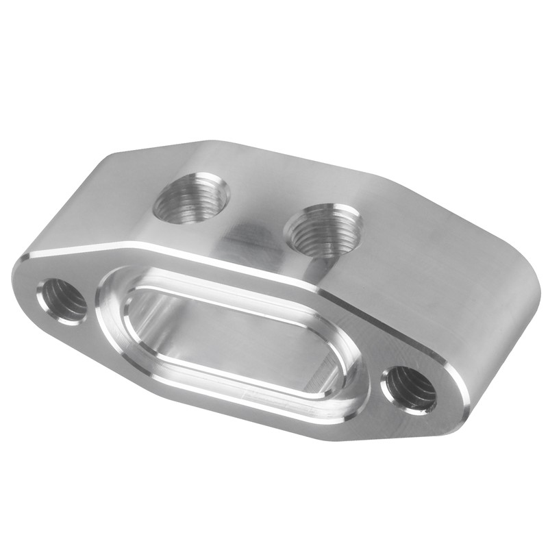 Oil Feed Line Adapter Plate LS TWIN TURBO DUAL 90