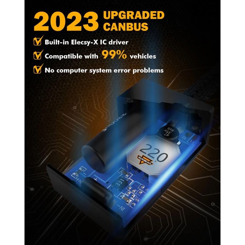 AUXBEAM H13 9008 High Low Beam LED Headlight Bulb 6500K