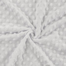 Luxury Dimple Supersoft Cuddle Fleece Fabric Material - Whitr, 1Mtr-150cmx100cm