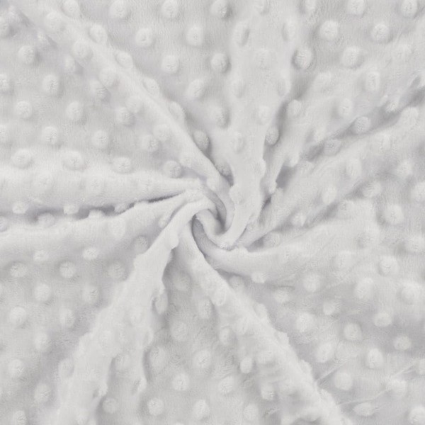 Luxury Dimple Supersoft Cuddle Fleece Fabric Material - Whitr, 1Mtr-150cmx100cm