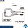 Truper Pinzas Presion T. 'c' 6' Mordaza Ajustable Truper 17413
