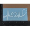 Nurse Decal Pack: Heart, Heartbeat, Infinity, Stethoscope (White, Large 5")