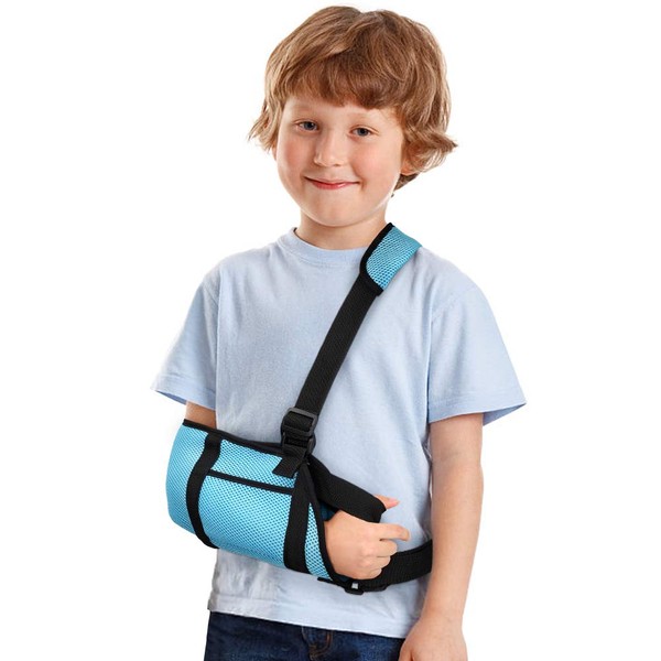 Kids Sling for Arm, Medical Child Arm Sling Shoulder, Child Arm Immobilizer with Waistband and Storage Pockets, Arm Sling for Children Broken Arm, Elbow, Wrist Support and Injury Recovery