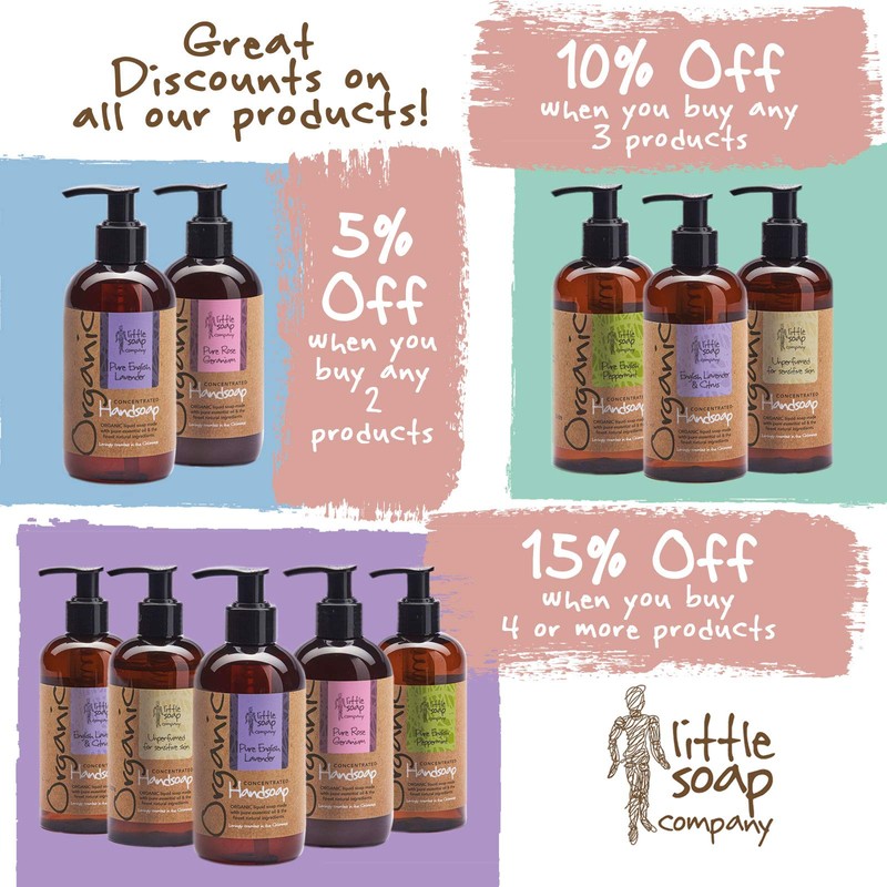 Little Soap Company Organic Rose Geranium Liquid Soap 250ml