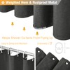 BTTN Grey Extra Long Shower Curtain, 72x96 Inch Long Linen