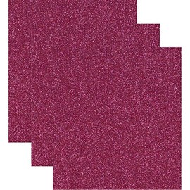 Siser Glitter Heat Transfer Vinyl HTV for T-Shirts 10 by 12 Inches (1 Foot) 3 Precut Sheets (Blush Pink)