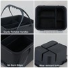 Zerdyne Plastic Cleaning Caddy with Handle, 4 Compartment Portable Plastic
