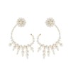 BERYUAN Beaded Ball Earrings Beads White Pearls Earrings Moon Earrings