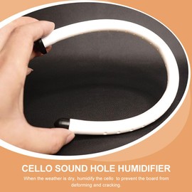 Healifty Guitar Humidifier Violin Case Rubber Cello Humidifier,Instrument Humidifier Preventing Drying Cracking Tool for Cello 33X1.5X1.5cm White Portable Humidifiers Smallest Violin