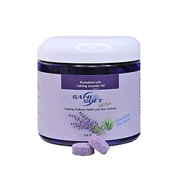 Sanicare - Pedicure Tablets for Foot Soaks, Whiten Nails, Softens Skin with Aloe Vera, All Natural, Vegan, 150 count (Lavender)