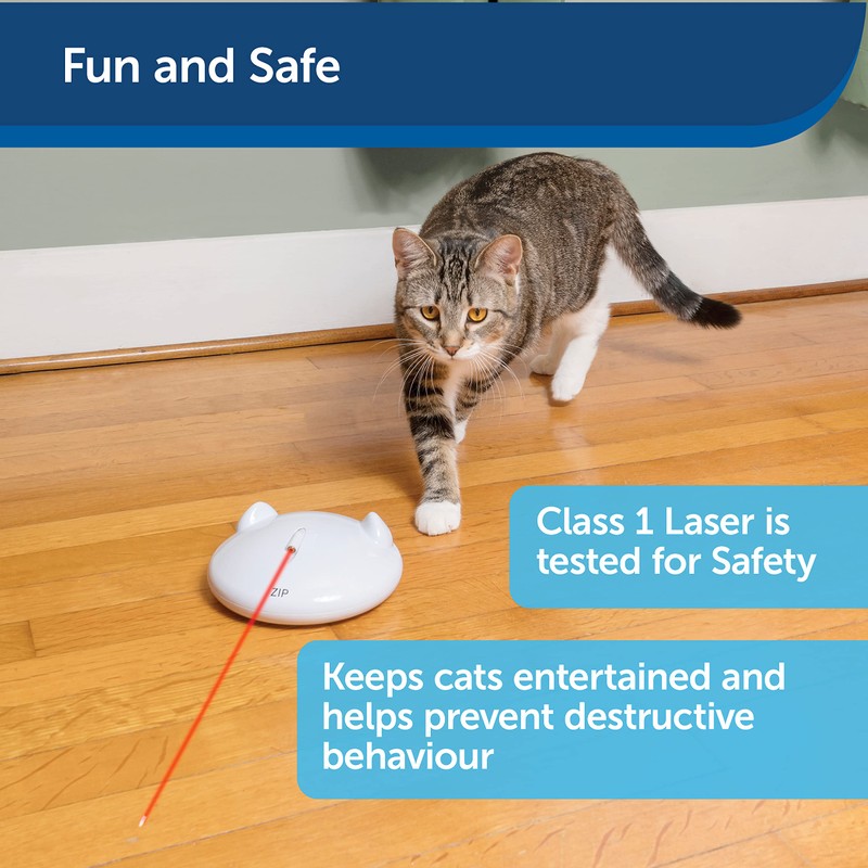 Petsafe Zip Automatic Laser Light, Interactive Playtime For Pets, White