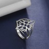 SIPURIS Witch Knot Ring, Celtic Knot Ring, Witchcraft, Stainless Steel,