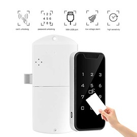 Smart Digital RFID Password Lock, Touch Teclado Electrónico Cerradura del gabinete de seguridad, Cerradura sin llave de aleación de zinc para cajones, Armarios, Archivo