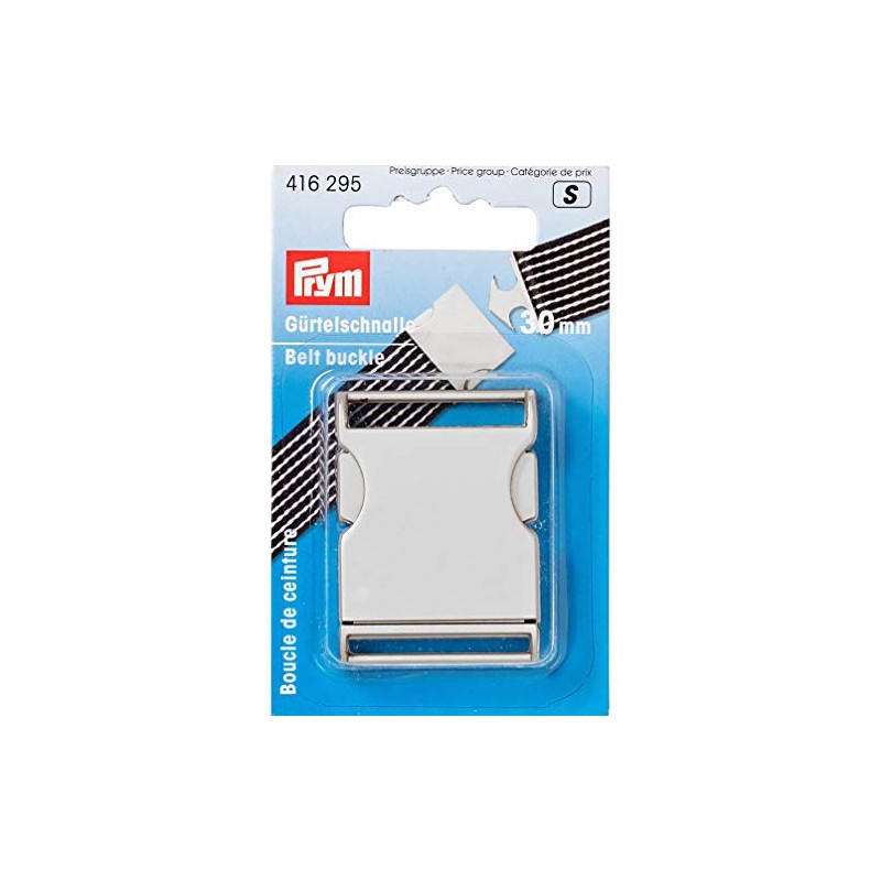 Prym Matt Silver-Coloured 30mm Belt Buckle (1pc), Metal, 9.5 x