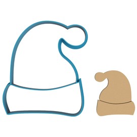 Santa Hat - Cookie Cutter/Sugar Cookie/Fondant/Clay (1359)