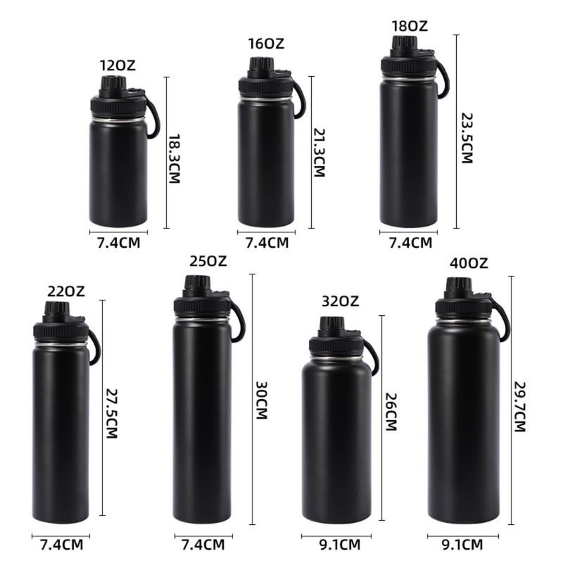 PCSCER Wide Mouth Insulated Sports Water Bottle,Double wall Stainless Steel