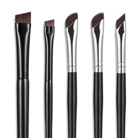 5 Piece Eye Brush Set Makeup Eyeshadow Brush Set Makeup Blender Brush Fine Tip Synthetic Bristles Eye Makeup Tool Mascara Brush and Eyebrow Comb