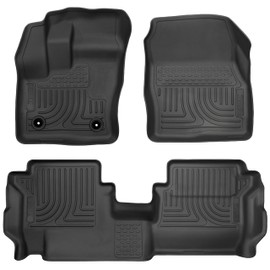 Husky Liners Weatherbeater Floor Mats | Fits 2014-2019 Ford Transit Connect | Front & 2nd Row, 3-pc | 93911