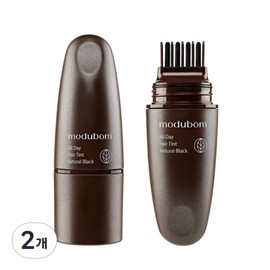 Modbom Easy Gray Hair Cover Stick All Day Hair Tint Gray Hair Cover, 2 Pieces, Dark Brown / 모두봄 간편한 새치커버스틱 올데이 헤어틴트 흰머리커버, 2개, 다크 브라운