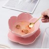 KKGUD Cute Cherry Blossom Ceramic Serving Bowl with Saucer and