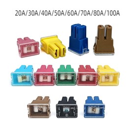 Gebildet 10 Pieces Square Car Fuses 30A High Standard Profile Box Shape Car Fuse for SUVs, Cars, Trucks and Boats (Inner Insert Type)