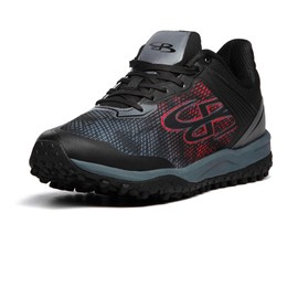 Boombah Viper Men's Shadow Turf Black/Charcoal/Red - Size 10