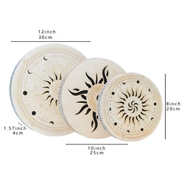 Wooden Ocean Drum Rain Disk, Stream Drum Rain Drum, Sound Healing Wave Drum, Gift For Yoga Meditation, Pleasant sound Release Pressure (12inch)